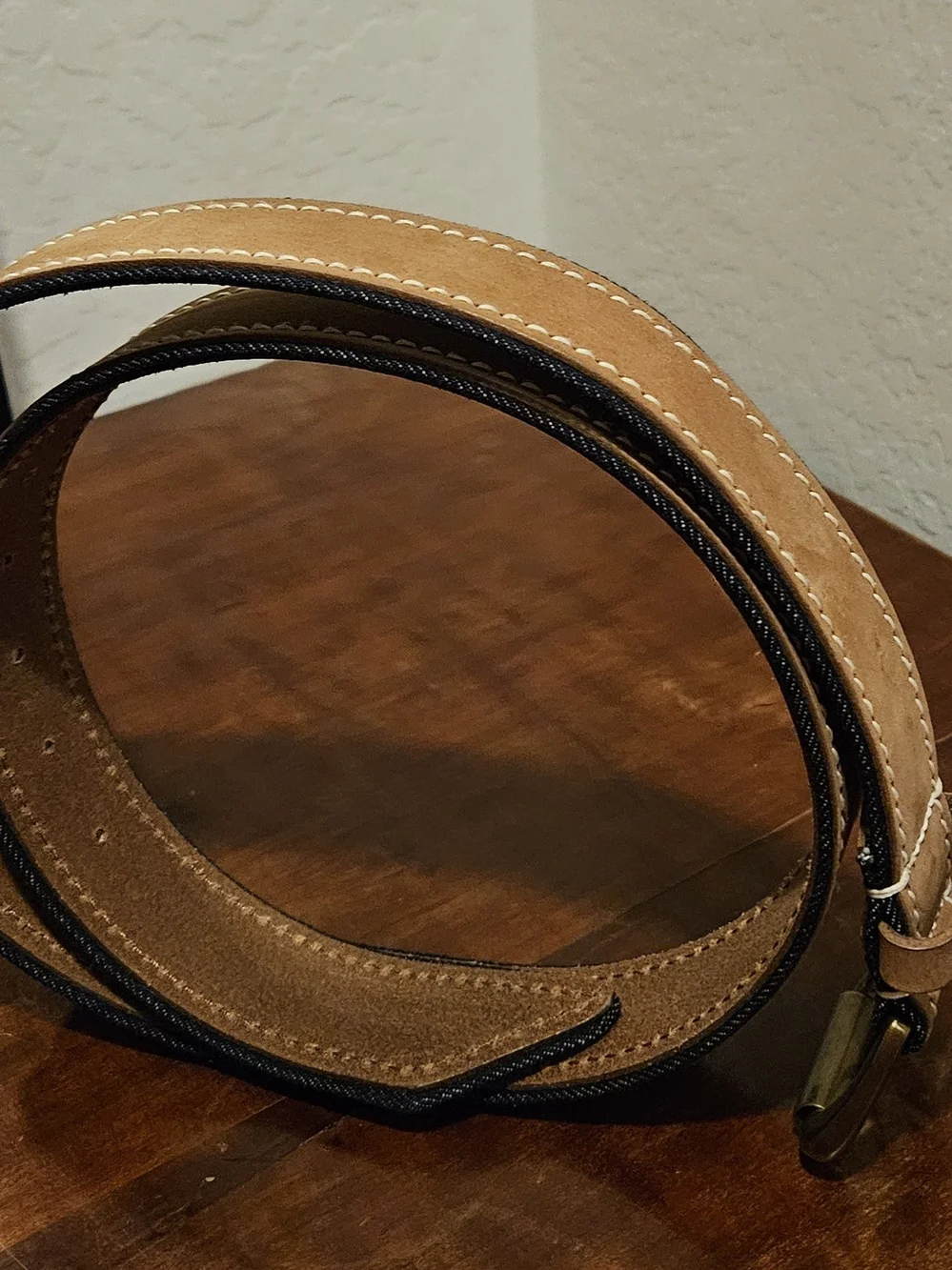 MWT Lucky Brand Women's Leather Denim Belt sz 40